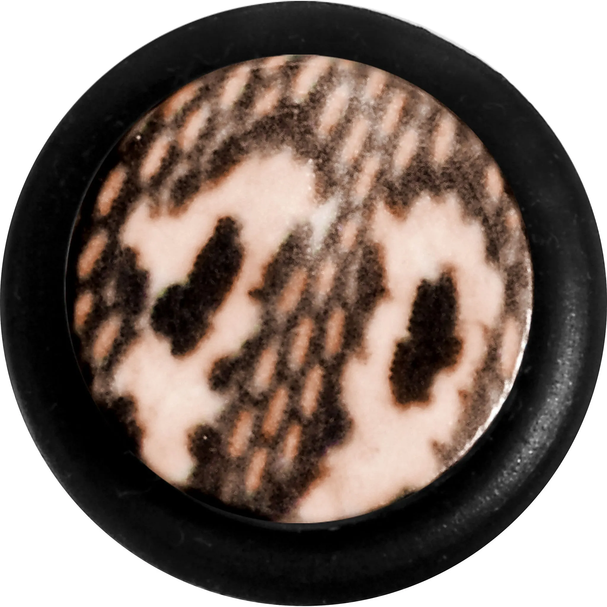 0 Gauge Blushing Snake Skin Acrylic Taper