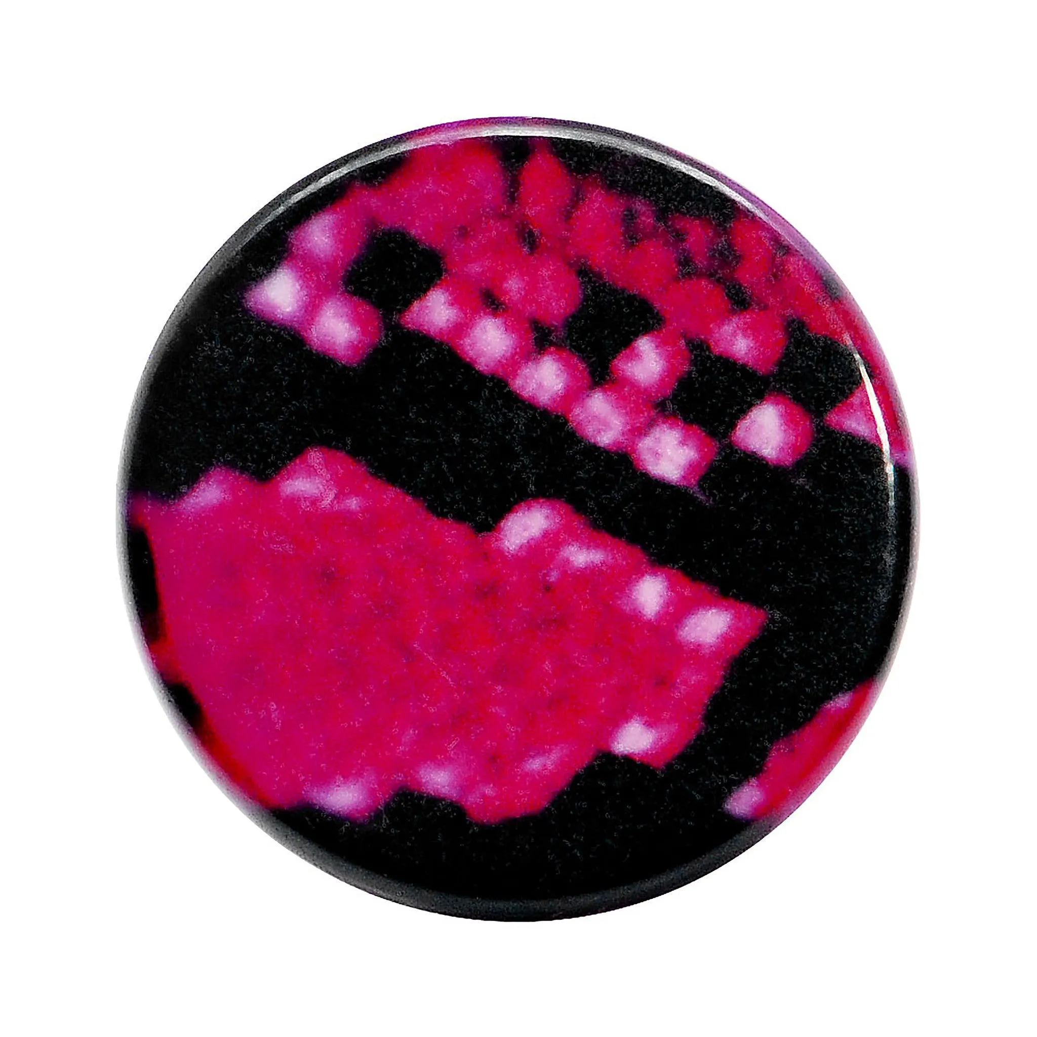 00 Gauge Pink Snake Skin Acrylic Saddle Plug