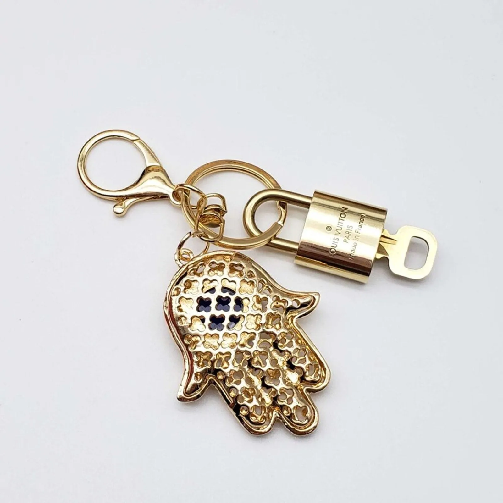 100% Auth Louis Vuitton Lock & Key with unbranded Bagcharm, Keycharm, Keychain
