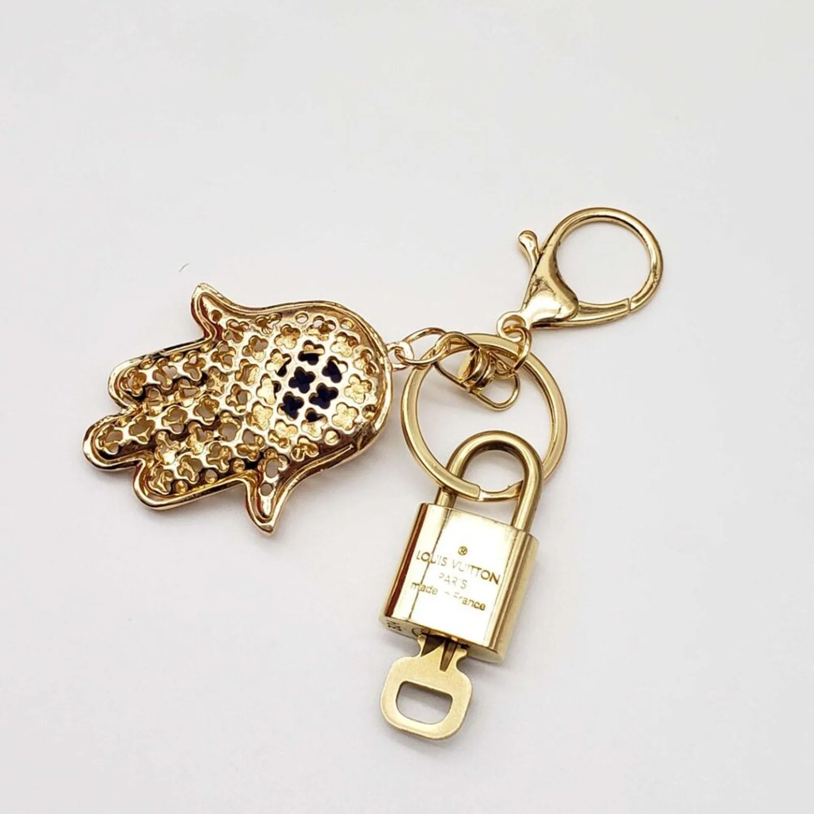 100% Auth Louis Vuitton Lock & Key with unbranded Bagcharm, Keycharm, Keychain