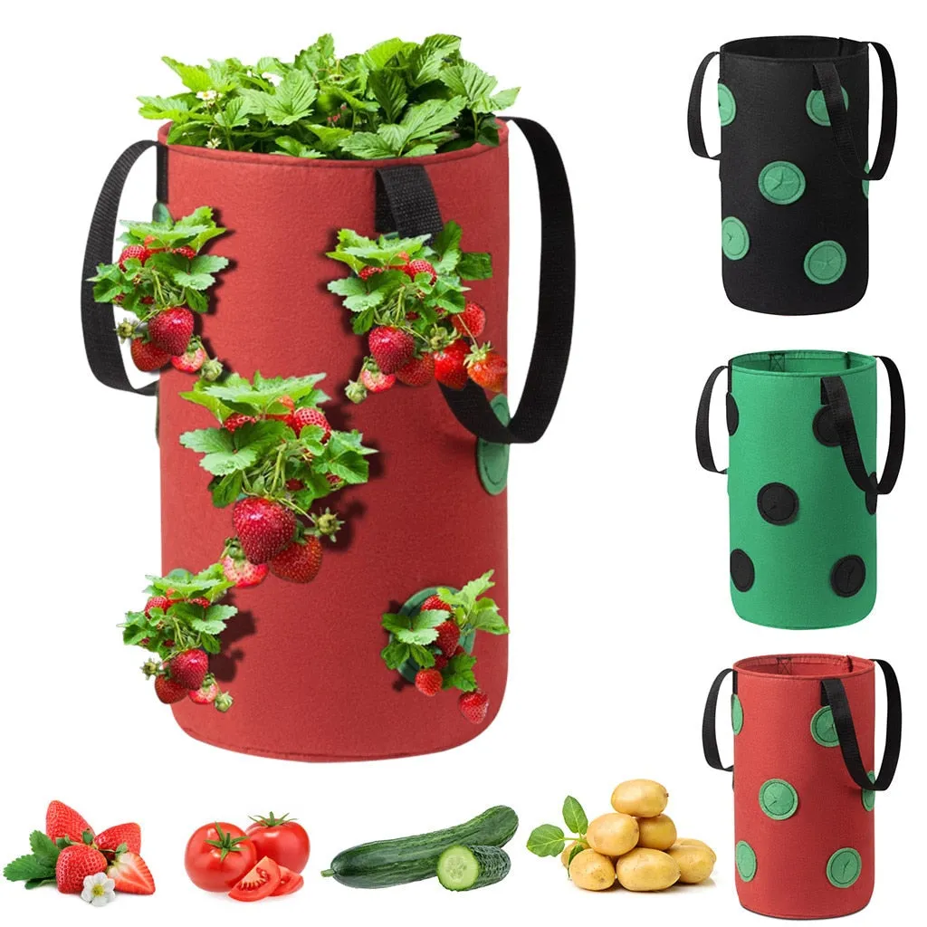 11 Hole Hanging Potato Strawberry Planter Bags
