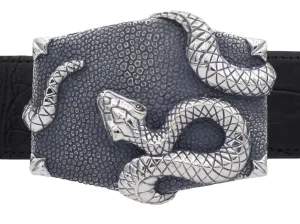 #1379 Snake Wrapped Trophy Buckle, 1.5"