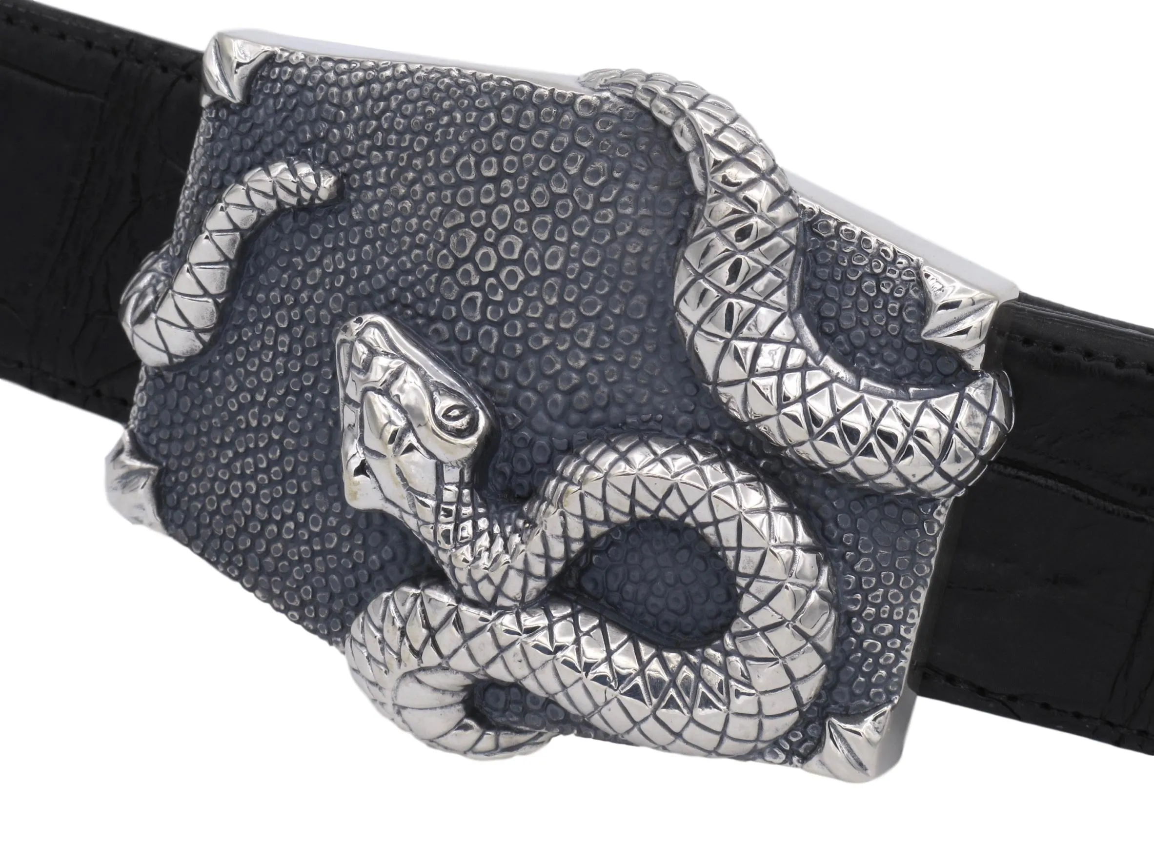 #1379 Snake Wrapped Trophy Buckle, 1.5"