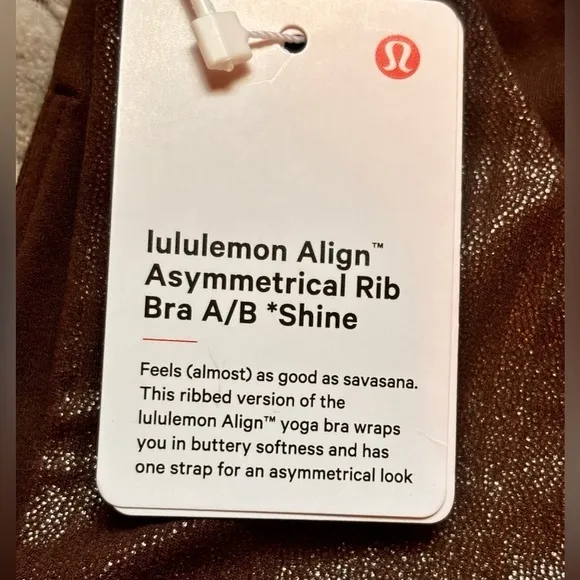 2. NWT Lululemon Align Asymmetrical Ribbed Bra *Light Support A/B Cup- Size 4