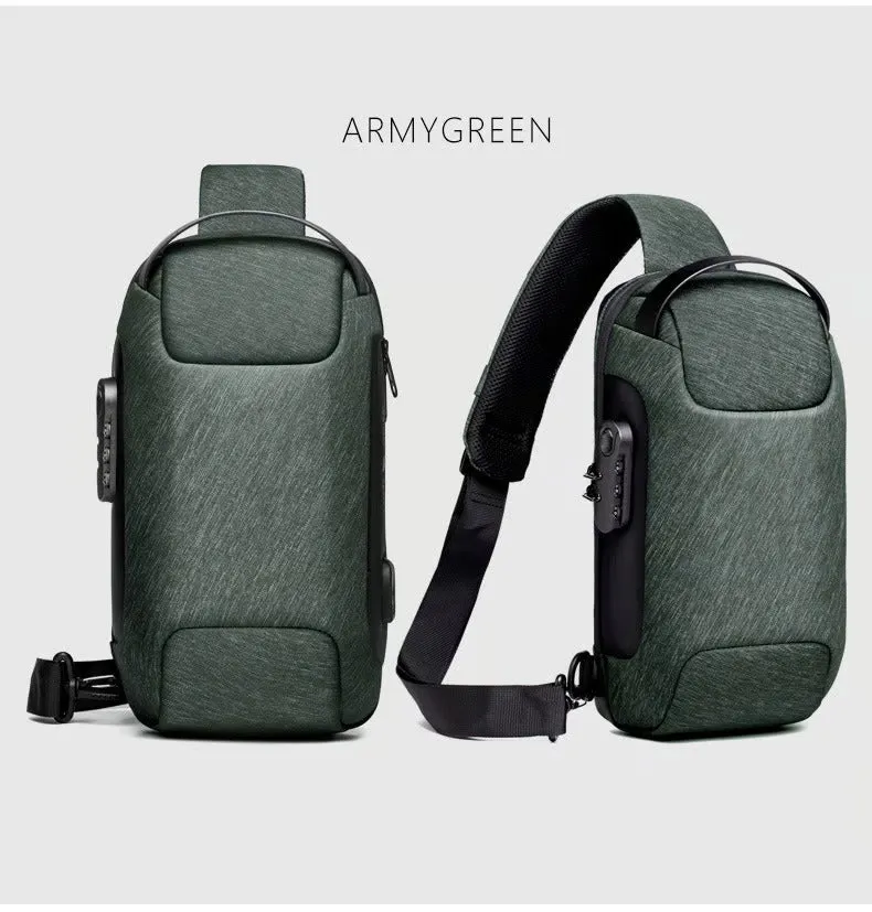🎁2024 New Year Hot Sale🎁New Carbon Fiber Streamline Anti-Theft Sling Bag 🔥