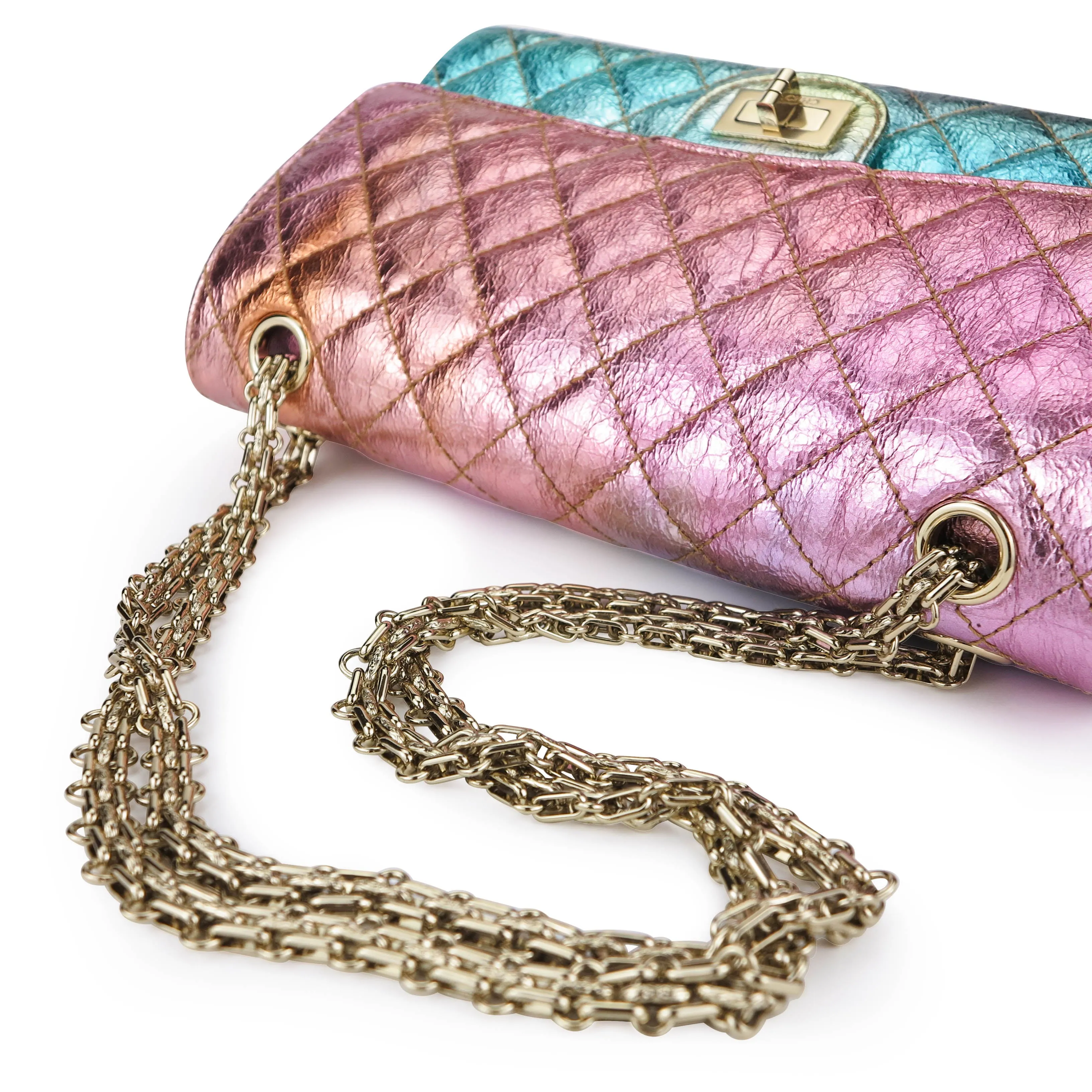 20A Rainbow Metallic 2.55 Reissue Flap Bag Size 225