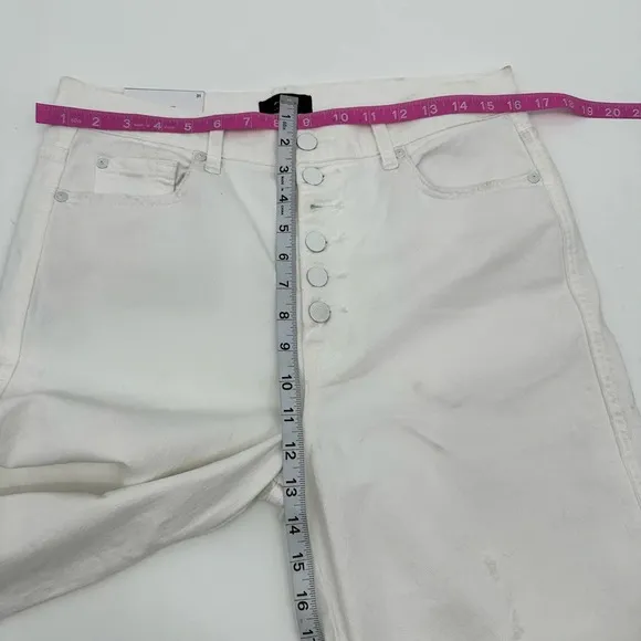 7 For All Mankind White High Waist Jeans Crop Straight Denim Jeans NWT
