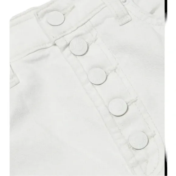7 For All Mankind White High Waist Jeans Crop Straight Denim Jeans NWT