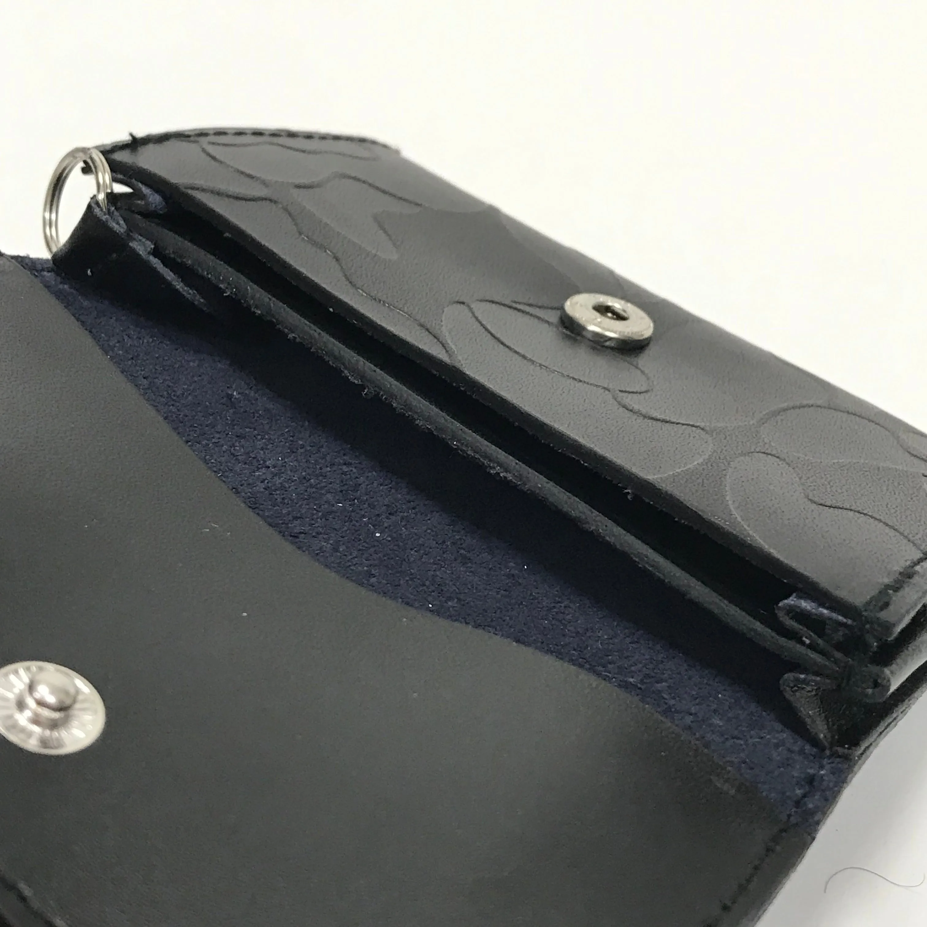 A Bathing Ape Bape Embossed Leather Wallet / Card Case