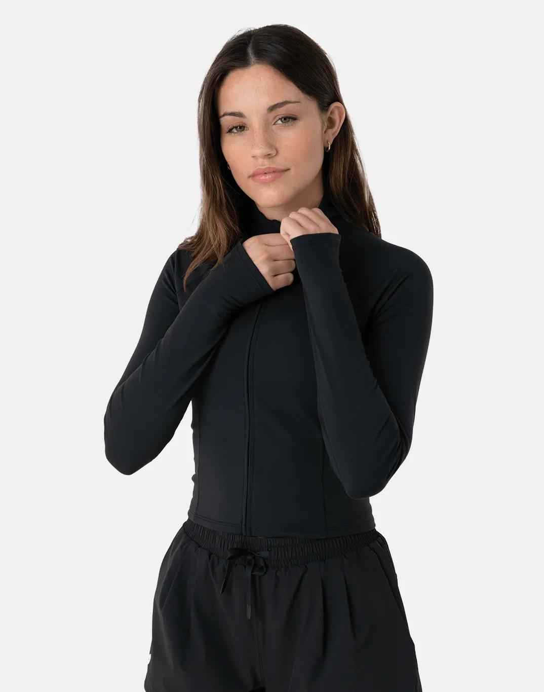 Adaptive Crop Zip in Jet Black