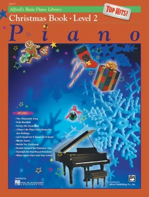 Alfred's Basic Piano Course: Christmas Book - Top Hits ! - Level 2
