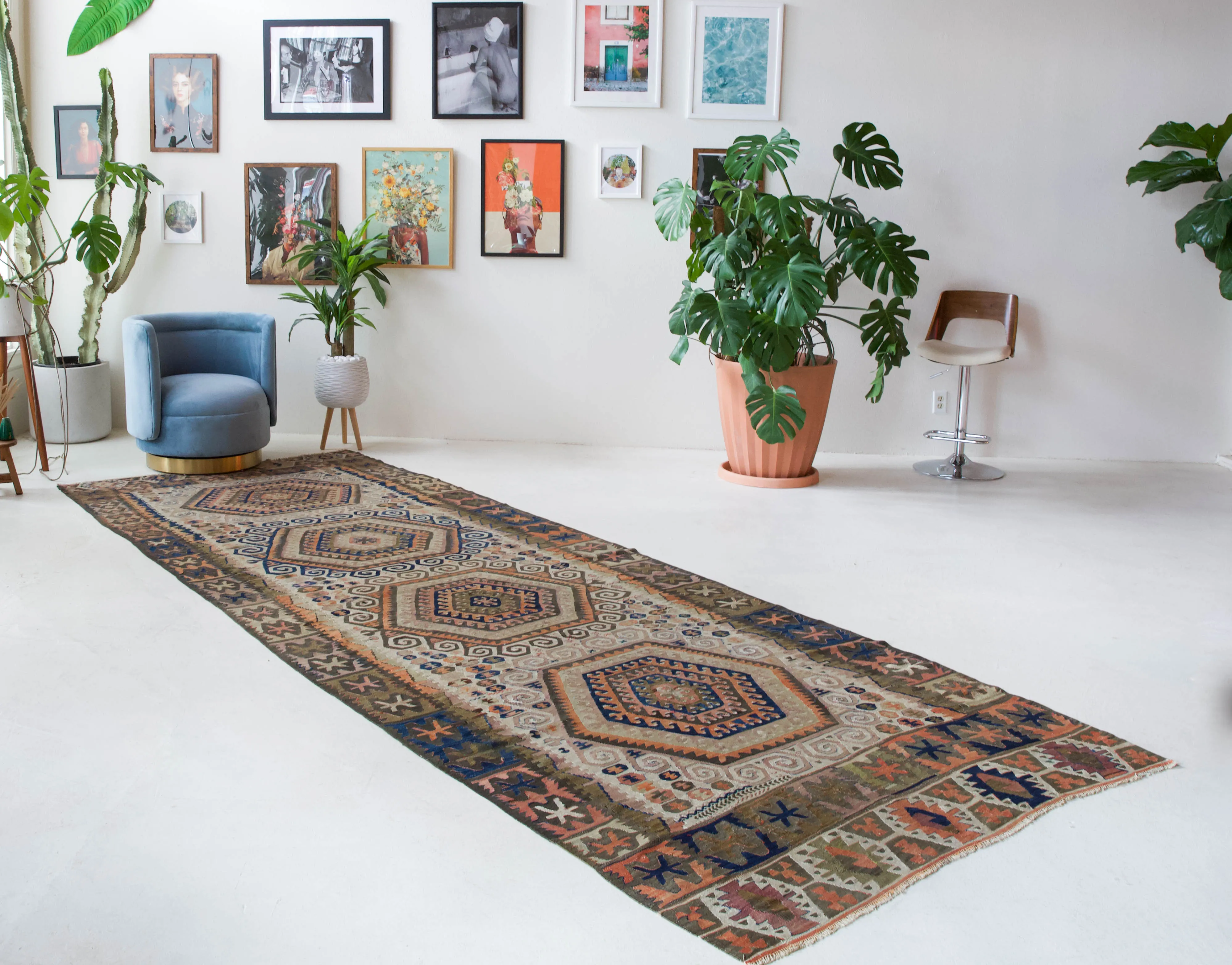 Antique Konya Taspinar Kilim Rug 5'2"x14'
