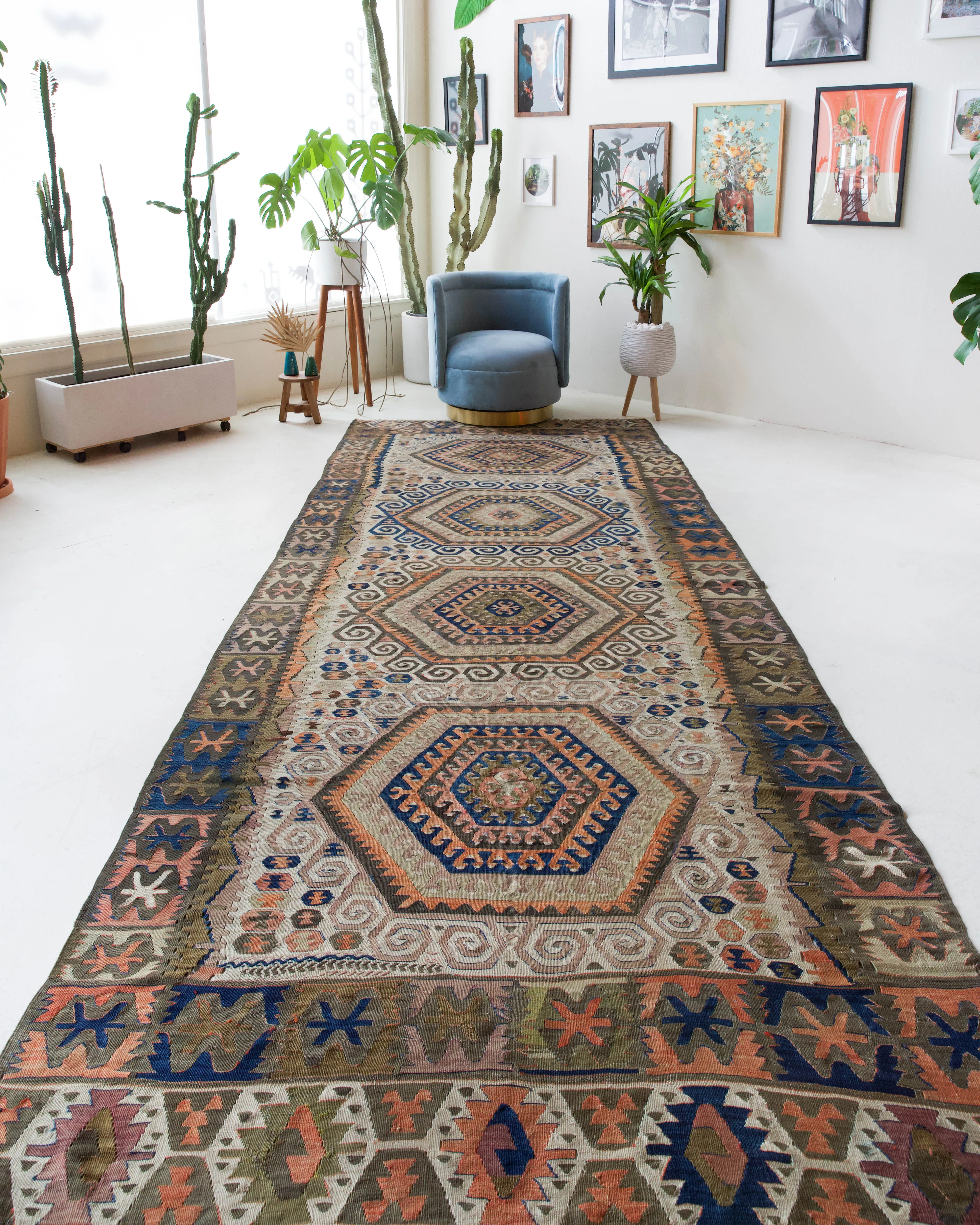 Antique Konya Taspinar Kilim Rug 5'2"x14'