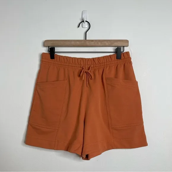 ATHLETA BREATHABLE Retroterry Short Sunbaked Clay High Rise Drawstring 2023 NWOT