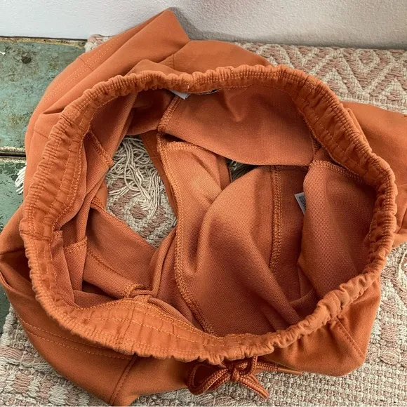 ATHLETA BREATHABLE Retroterry Short Sunbaked Clay High Rise Drawstring 2023 NWOT