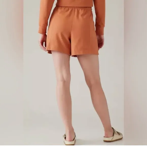 ATHLETA BREATHABLE Retroterry Short Sunbaked Clay High Rise Drawstring 2023 NWOT