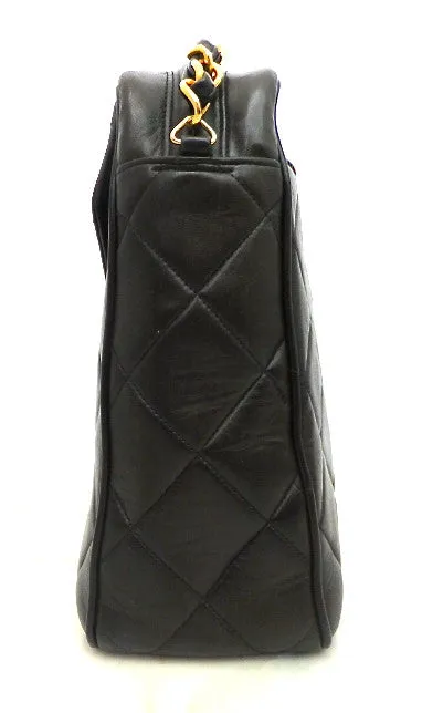 Authentic Chanel Vintage Chocolate Brown Lambskin XXL Maxi Jumbo