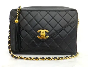 Authentic Chanel Vintage Chocolate Brown Lambskin XXL Maxi Jumbo