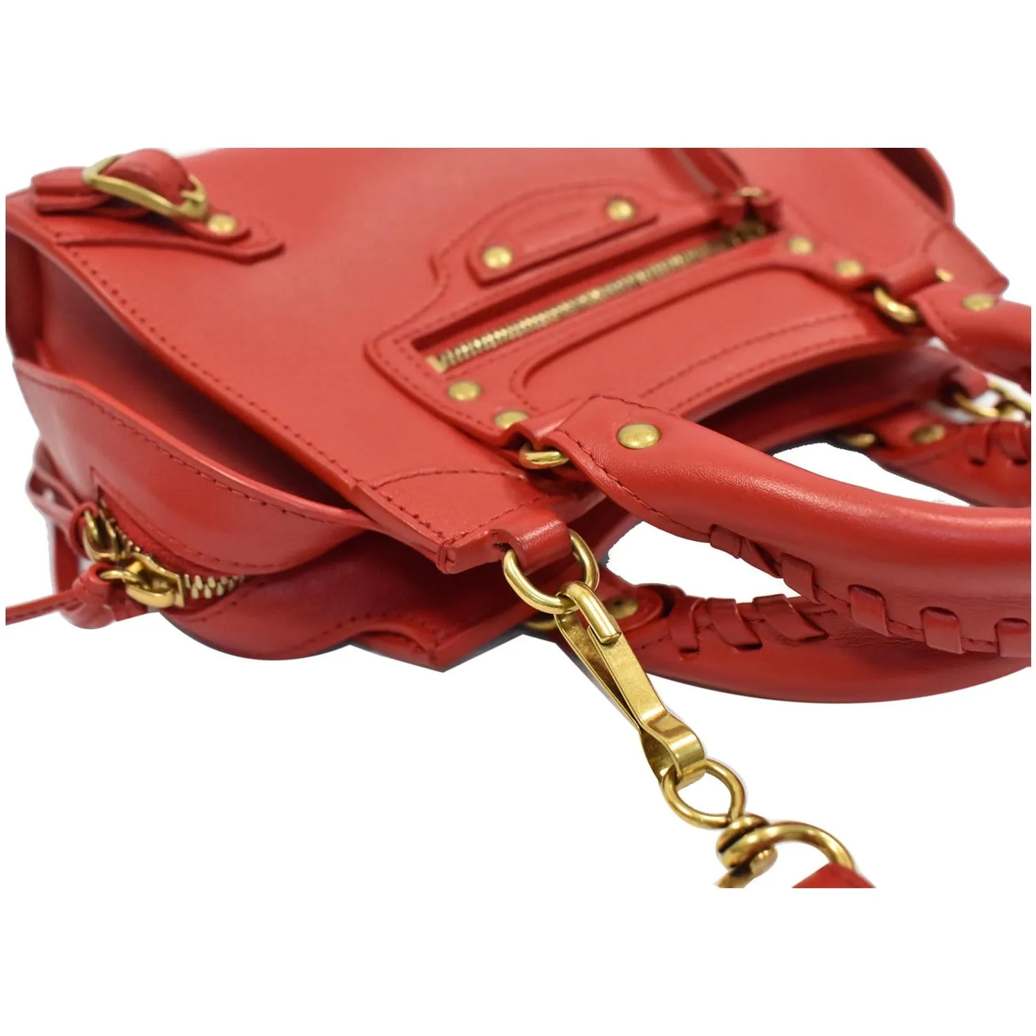BALENCIAGA Neo Classic City Small Leather Top Handle Shoulder Bag Red - 10% OFF