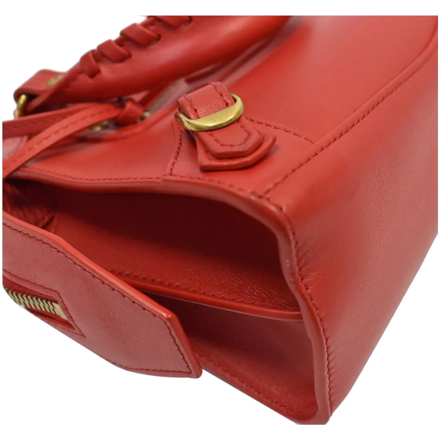 BALENCIAGA Neo Classic City Small Leather Top Handle Shoulder Bag Red - 10% OFF