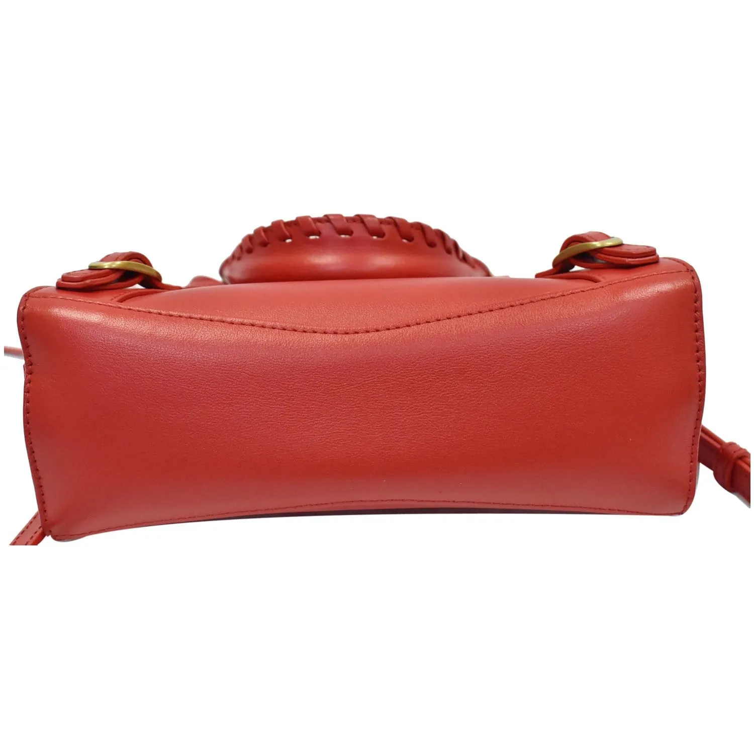 BALENCIAGA Neo Classic City Small Leather Top Handle Shoulder Bag Red - 10% OFF