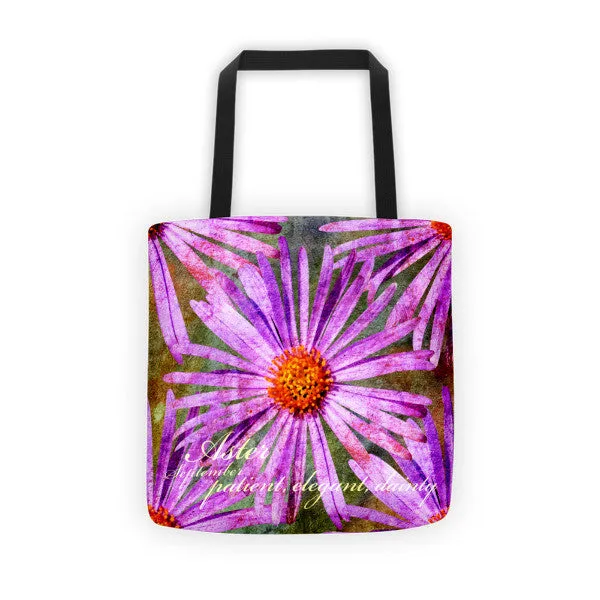 Birthday Blossom Tote Bag - September Aster