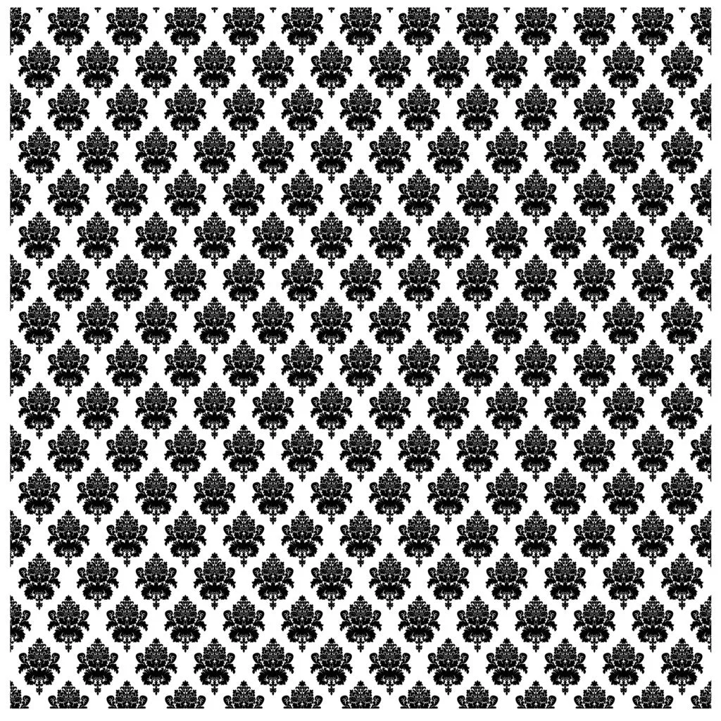 black Damask Adhesive Vinyl Sheet