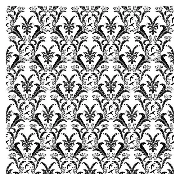 black Damask Adhesive Vinyl Sheet