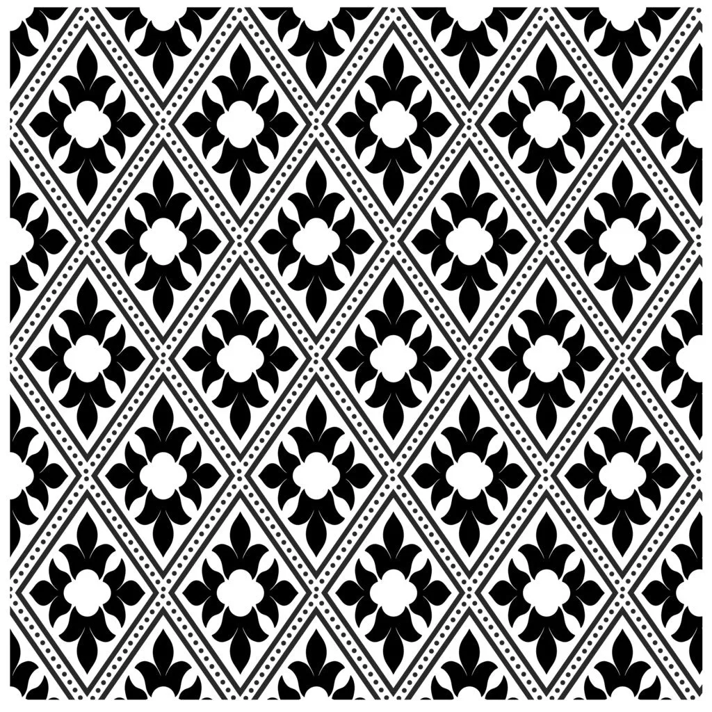 black Damask Adhesive Vinyl Sheet