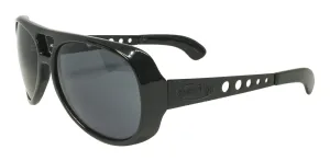BLACK FLYS KING FLY SUNGLASSES SHINY BLACK POLARIZED