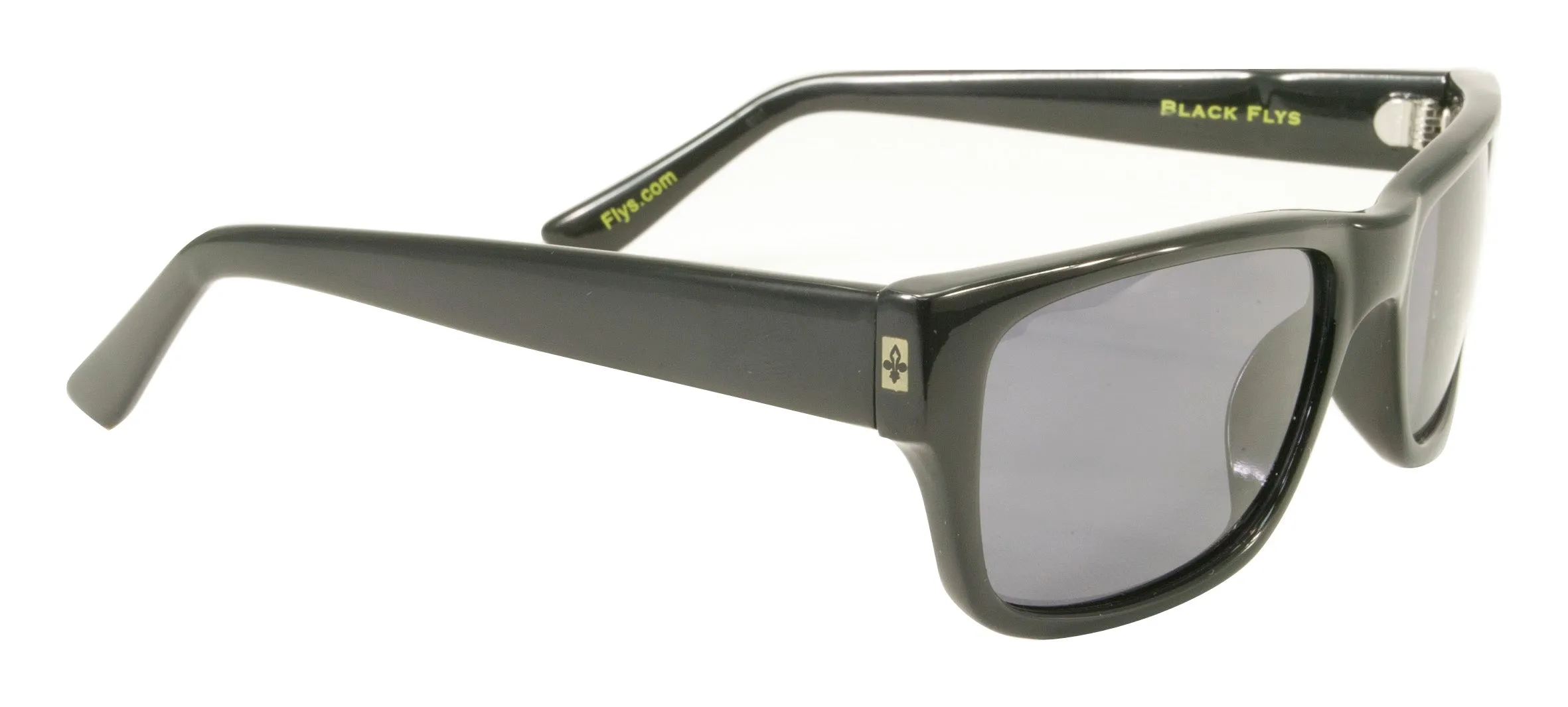 BLACK FLYS McFLY SUNGLASSES SHINY BLACK SMOKE LENS