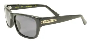 BLACK FLYS McFLY SUNGLASSES SHINY BLACK SMOKE LENS