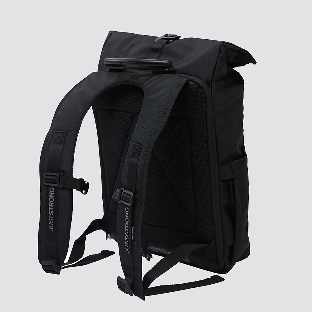 Black Luxe Rolltop Backpack