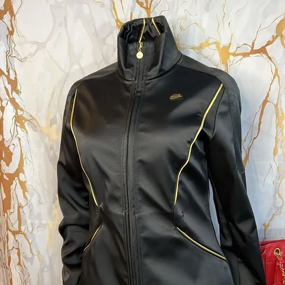 Black and gold Nike coat