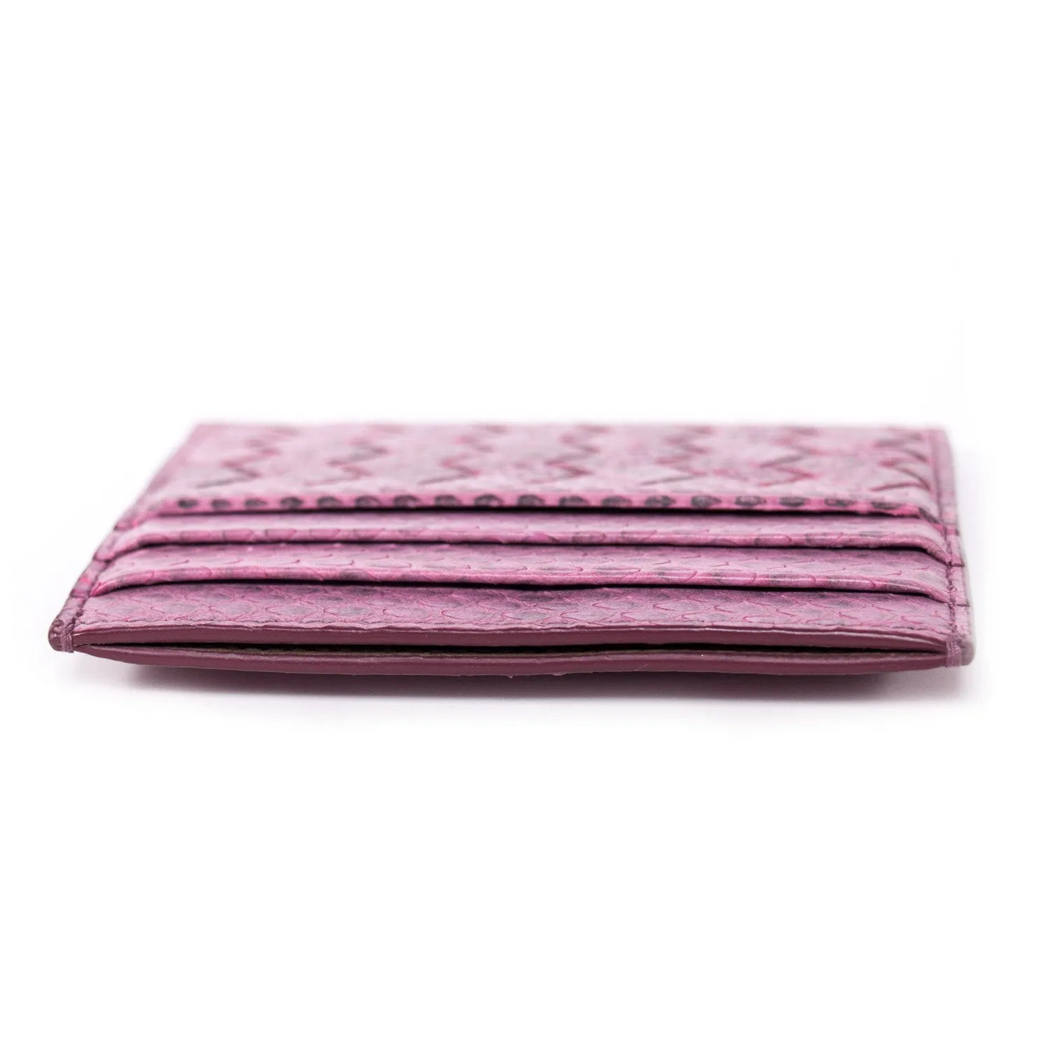 Bottega Veneta Intrecciato Snake Skin Card Holder