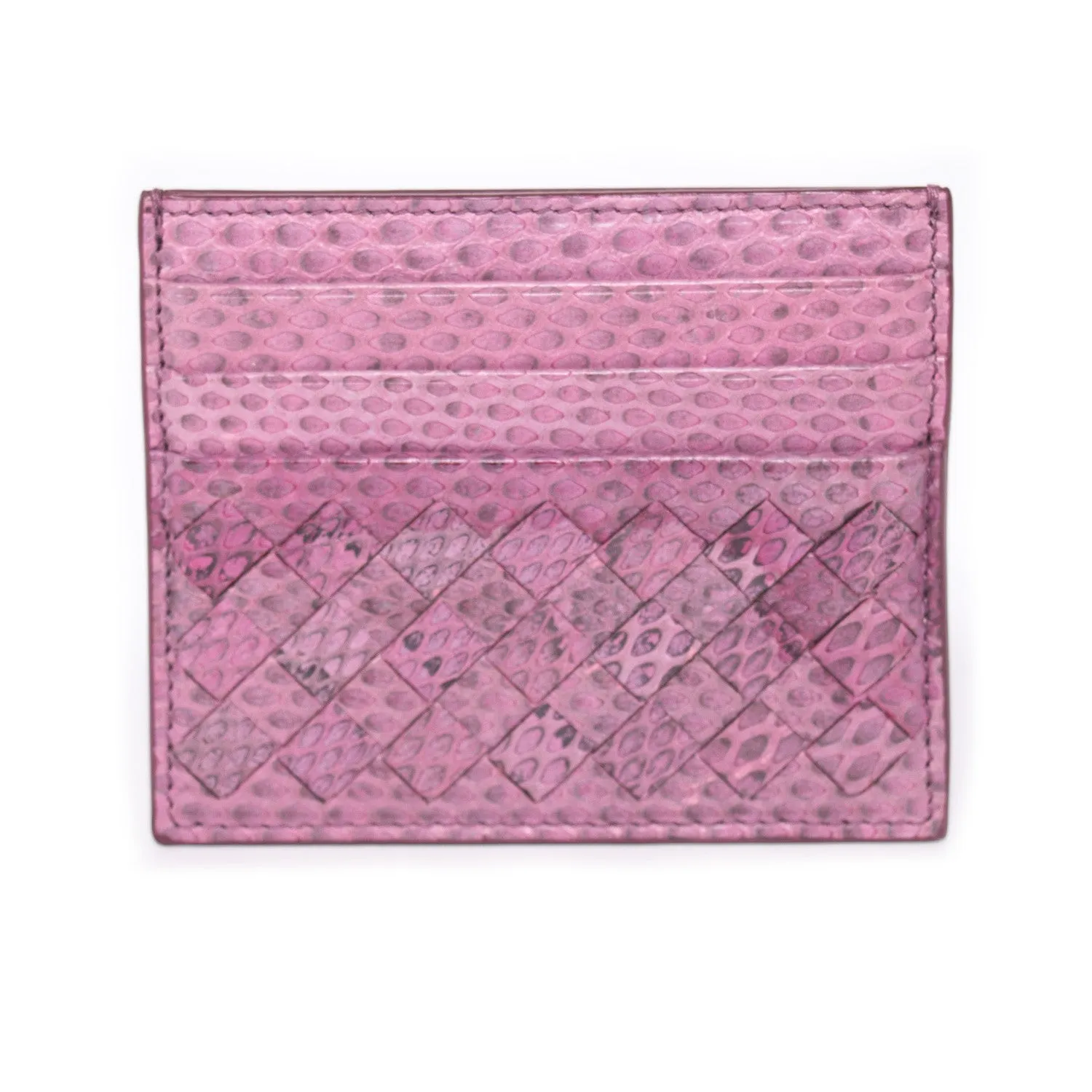 Bottega Veneta Intrecciato Snake Skin Card Holder