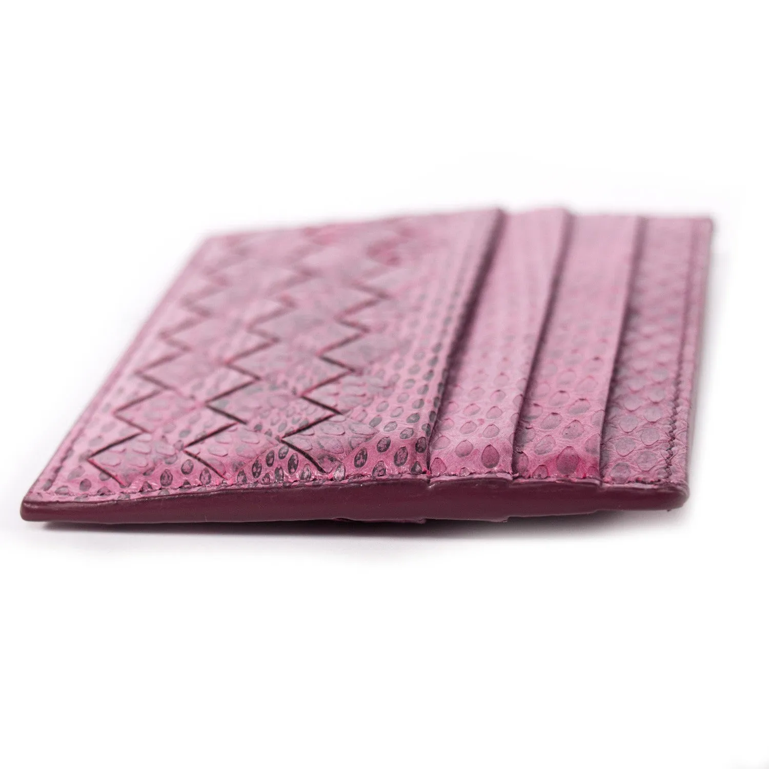 Bottega Veneta Intrecciato Snake Skin Card Holder