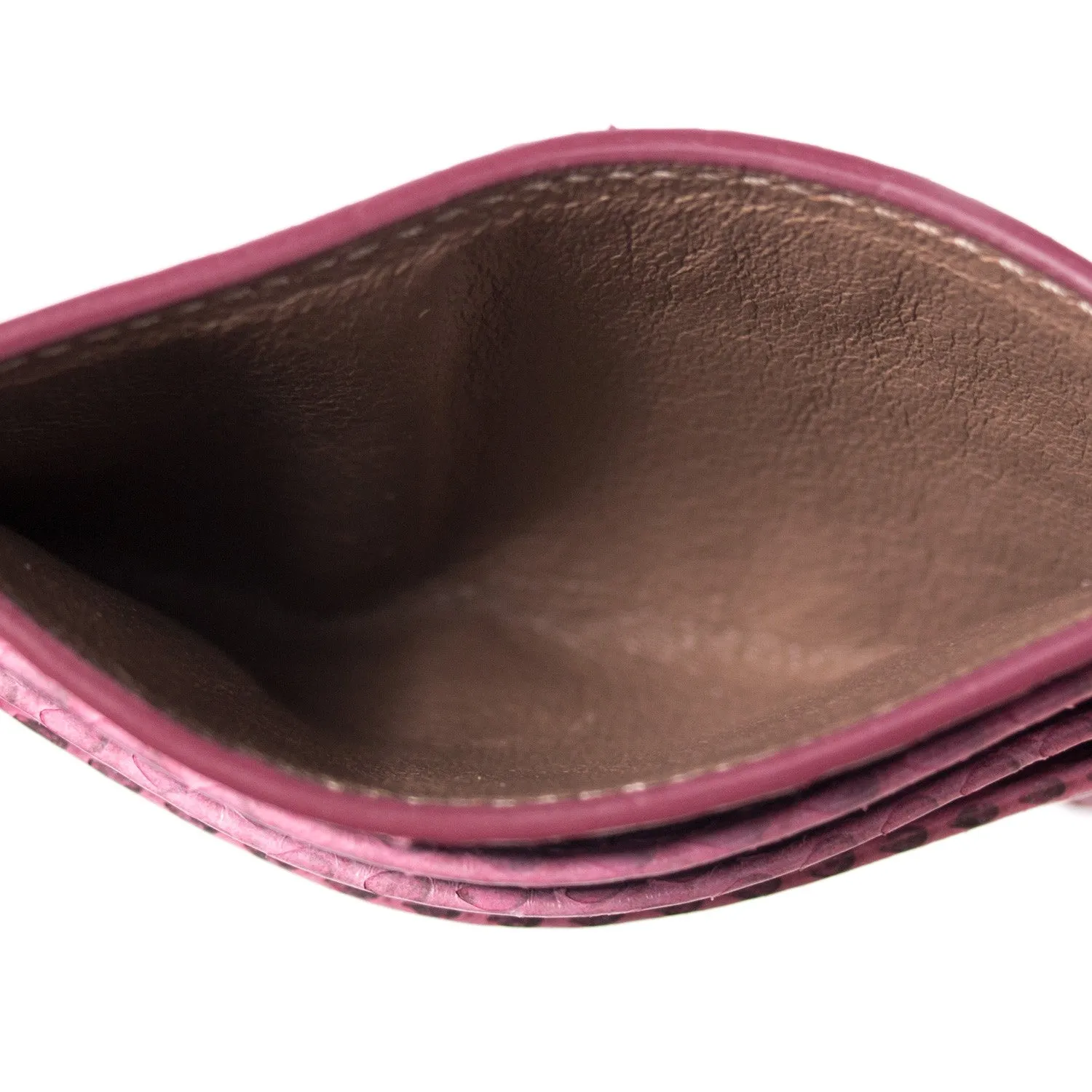 Bottega Veneta Intrecciato Snake Skin Card Holder