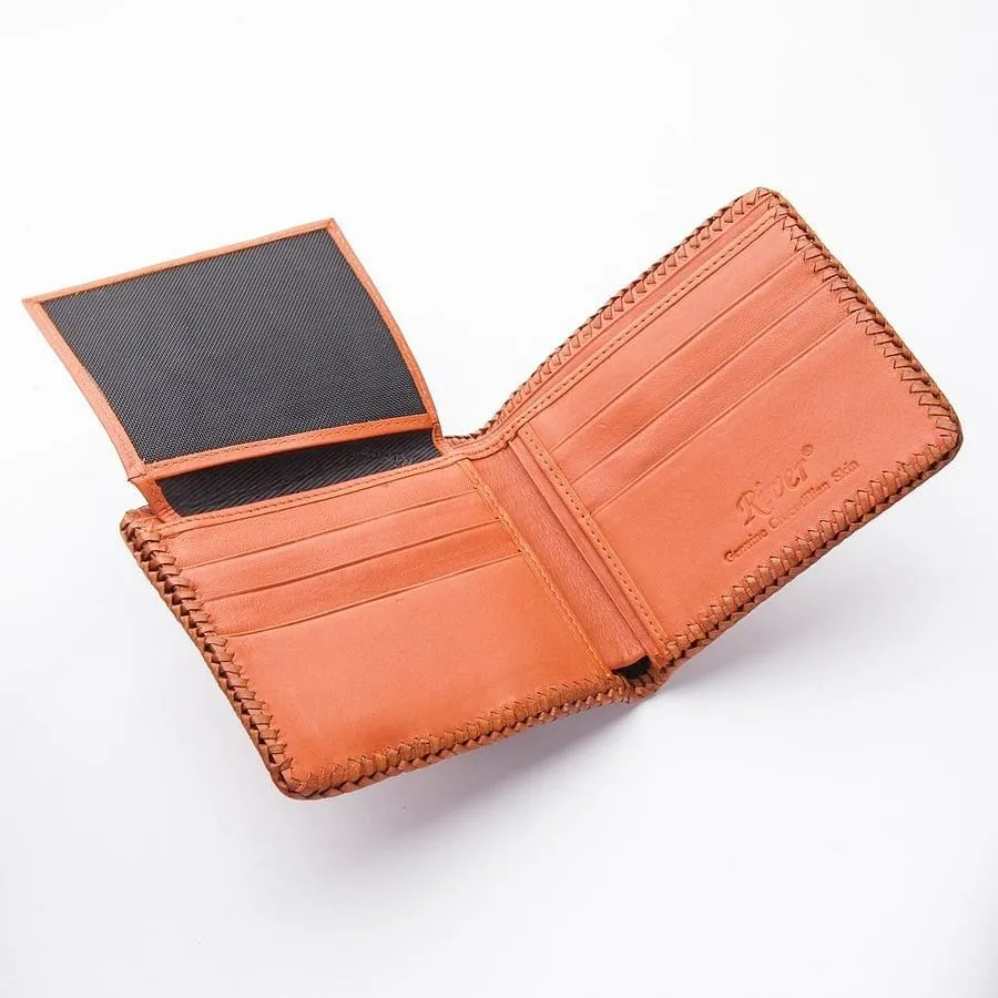 Brown Hardcore Crocodile Head Skin Wallet