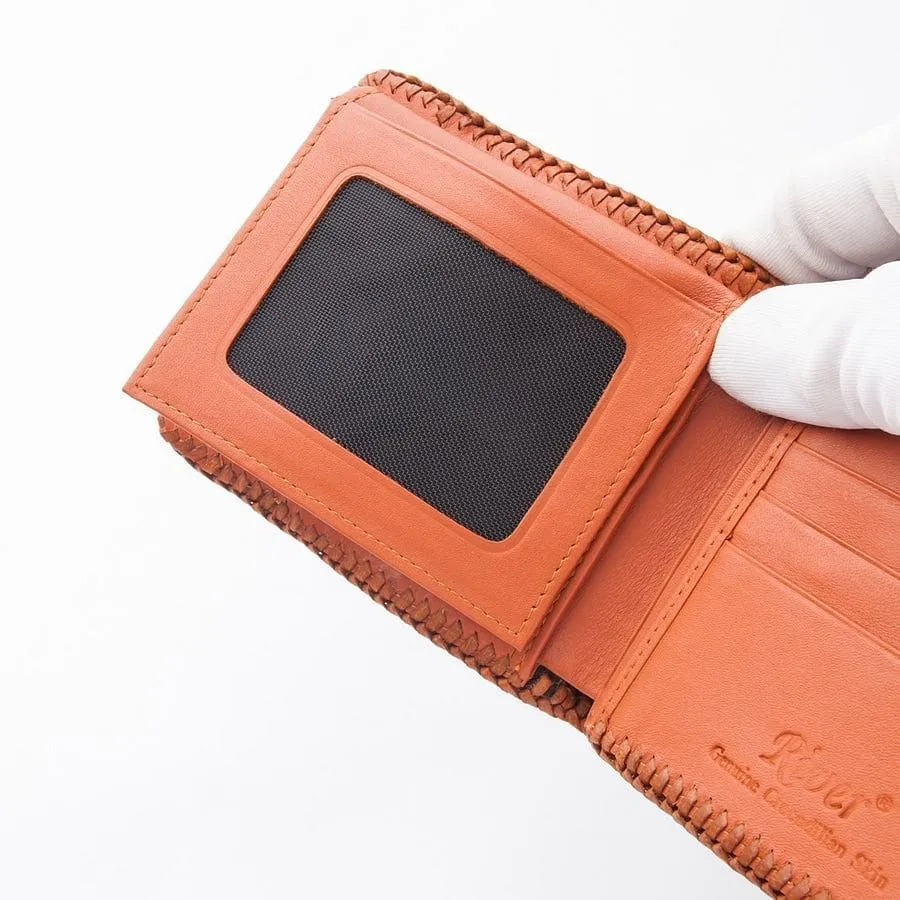 Brown Hardcore Crocodile Head Skin Wallet