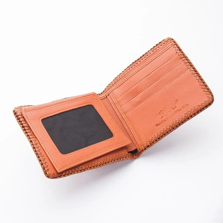 Brown Hardcore Crocodile Head Skin Wallet
