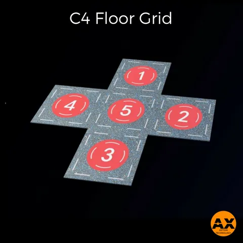 C4 Fitness Tile - Floor Grid