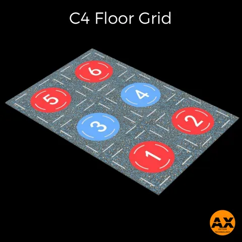 C4 Fitness Tile - Floor Grid