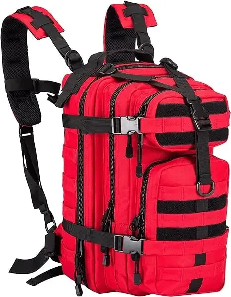 Camping GEAR Large Waterproof 30L Tactical Backpack Durable Red Molle Pack Bag for Camping Outdoor Survival backpack bag Pack