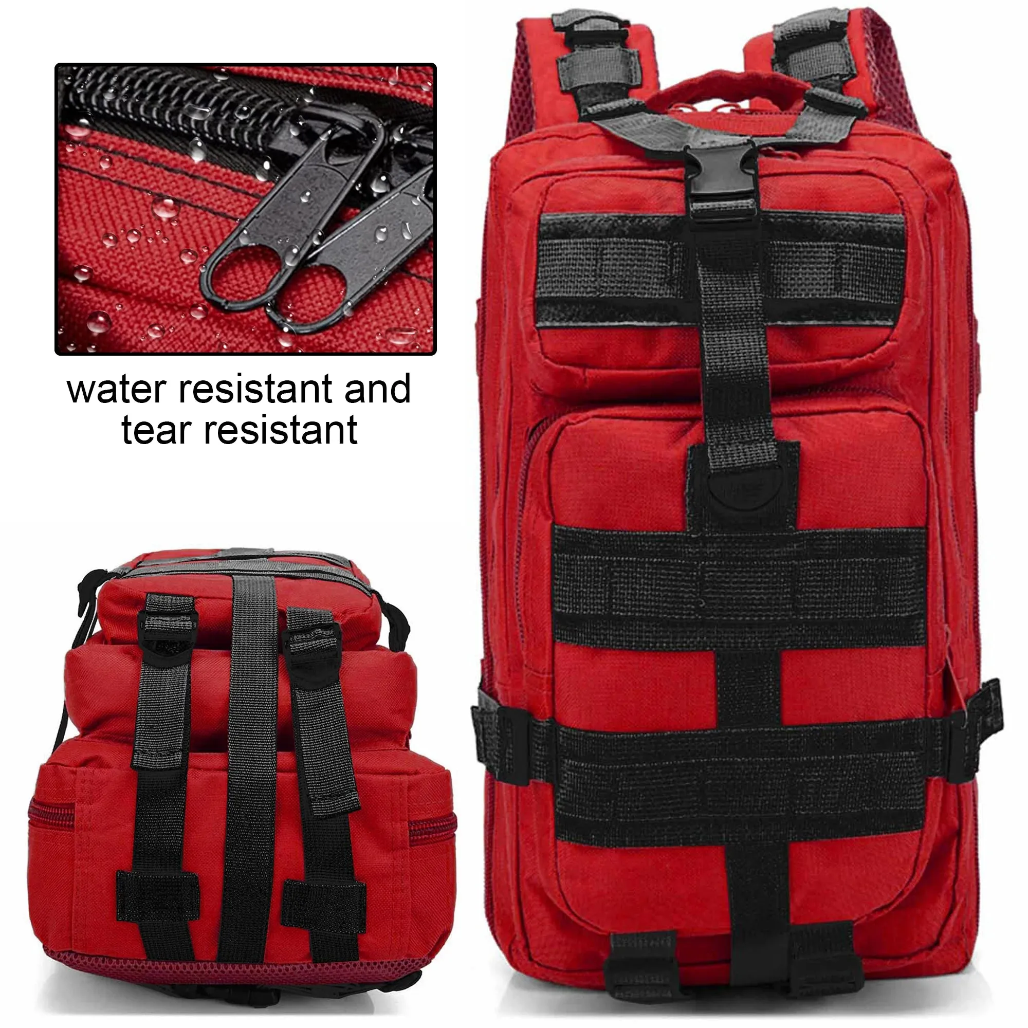 Camping GEAR Large Waterproof 30L Tactical Backpack Durable Red Molle Pack Bag for Camping Outdoor Survival backpack bag Pack