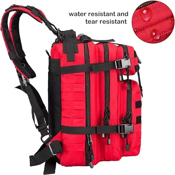 Camping GEAR Large Waterproof 30L Tactical Backpack Durable Red Molle Pack Bag for Camping Outdoor Survival backpack bag Pack