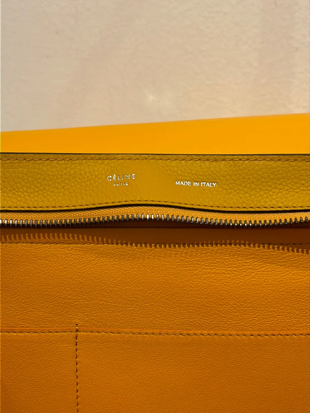 Celine Bag, Sunshine Yellow Leather & Suede Medium Trapeze Tote