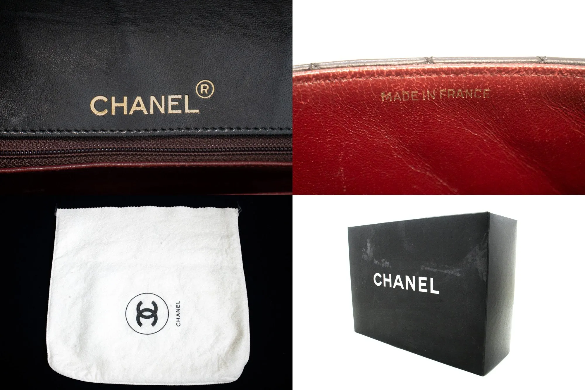 CHANEL Half Moon Chain Shoulder Bag Crossbody Black Quilted Flap n04