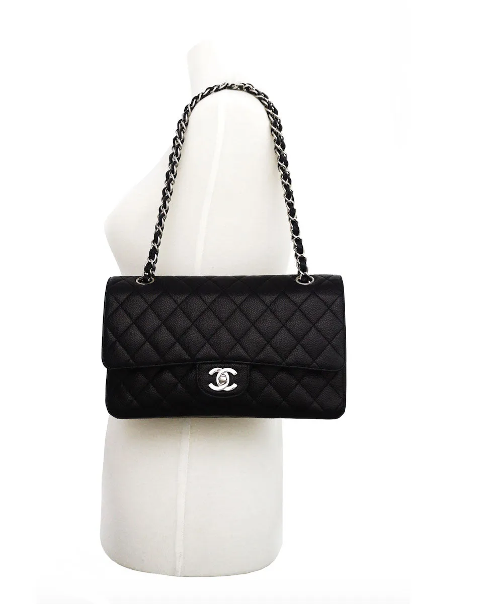 Chanel Rare Black Caviar Medium Classic Double Flap