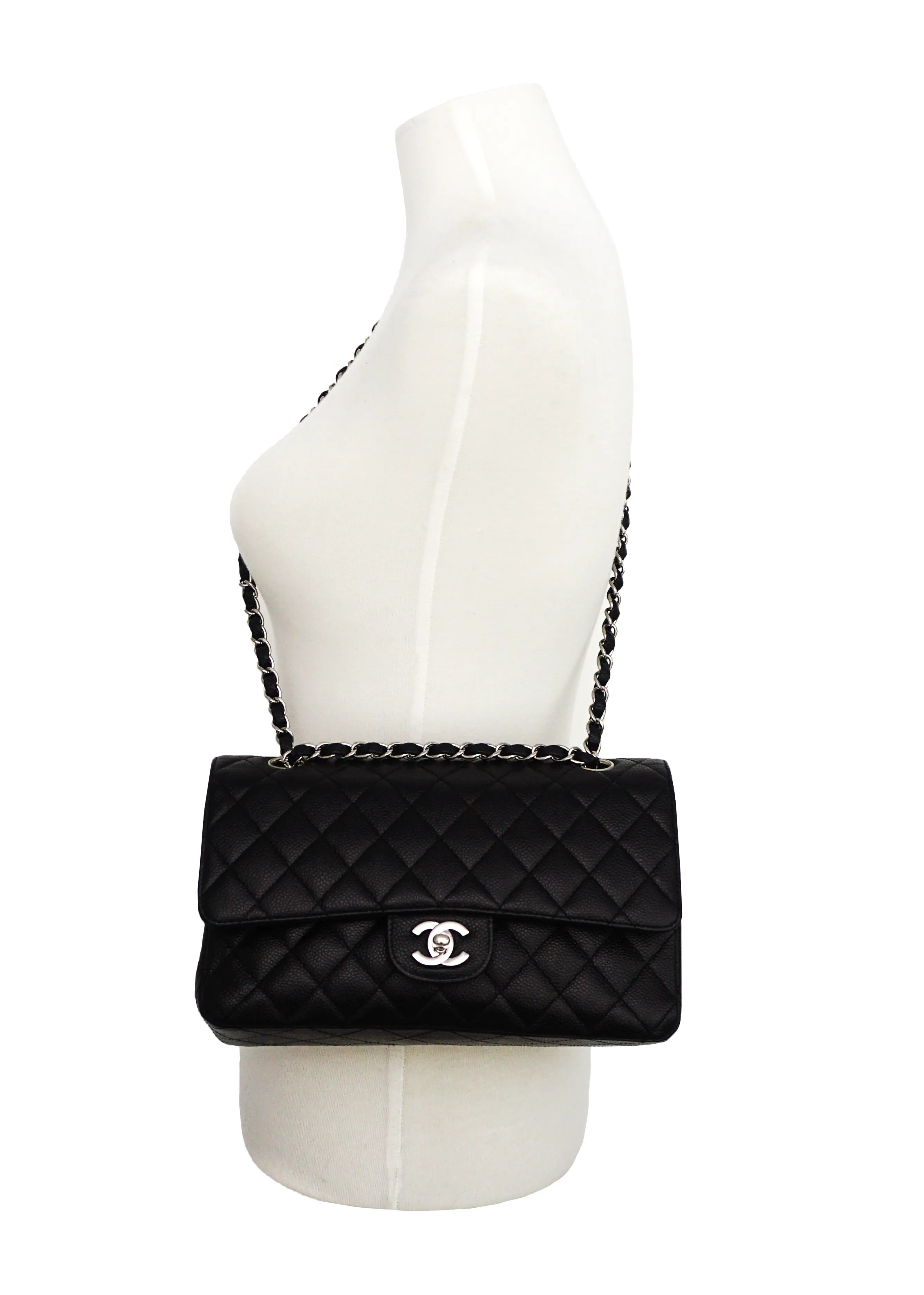 Chanel Rare Black Caviar Medium Classic Double Flap